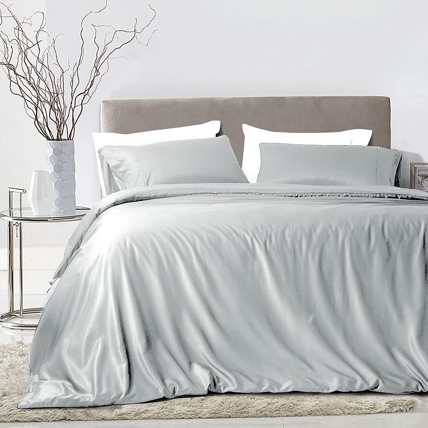 Luxton Light Grey 100% Organic Bamboo Quilt Cover Set – Luxton Linen