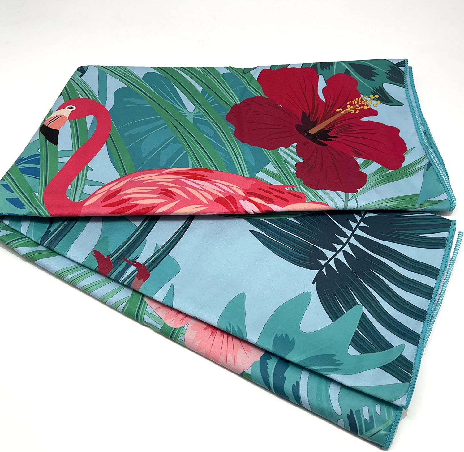 Tropical Flamingo Beach Towel