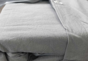 Pure Cotton Vintage Washed Pewter Fitted Sheet