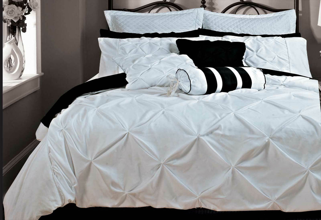 Fantine White Quilt Cover Set