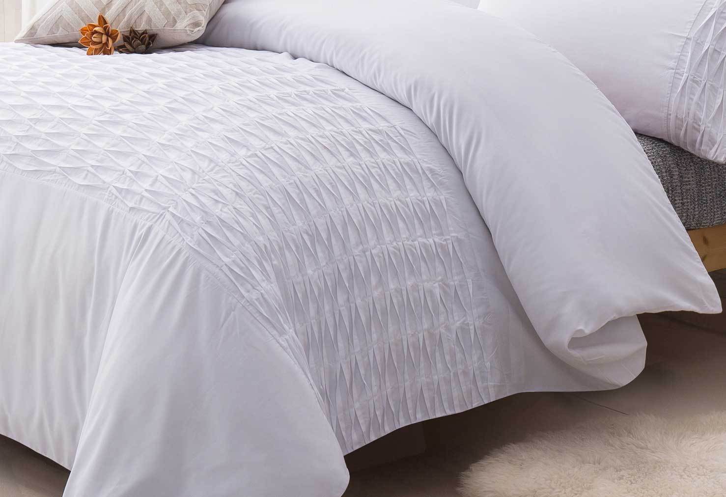 Sally White Quilt Cover Set by Luxton